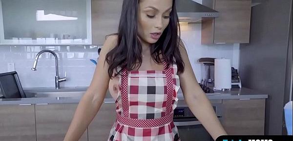  My busty stepmother teaches me cooking and fucking